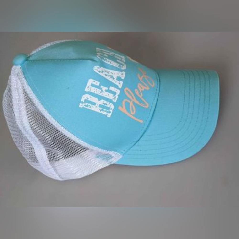 Grey Whale Outfitters "Beach Please" Unisex Trucker Mesh Snapback Cap Hat.
